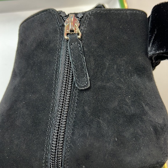 NWT,Kate Spade Donella Suede Leather Ankle Bow Boots,black - Picture 12 of 17